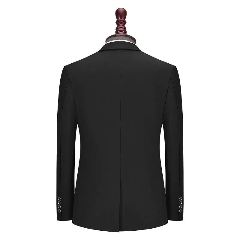 Men's New Business Set Casual Dinner Three Piece Set Plus Size