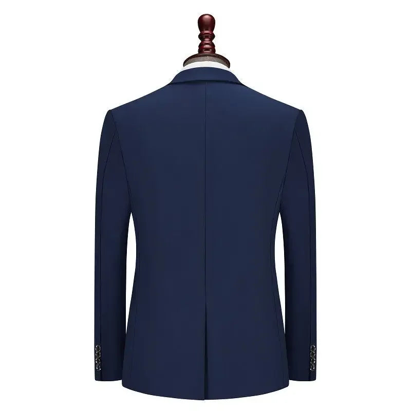 Men's New Business Set Casual Dinner Three Piece Set Plus Size