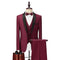 Men's Set New Suit 3-piece Set Formal Elegant Business Wedding Evening Party Dress Set
