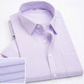 Men's Shirt Anti Wrinkle Plaid Printed Cardigan Casual Summer Short Sleeved Shirt