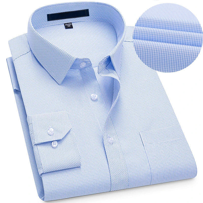 Men's Short Sleeved Shirt Non Ironing Business and Professional Formal Attire Long Sleeved Shirt