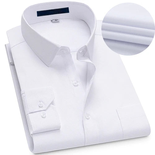 Men's Short Sleeved Shirt Non Ironing Business and Professional Formal Attire Long Sleeved Shirt