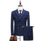 Men's Slim Fit Double Button High Quality Business Men's Customized Solid Color Checker Set