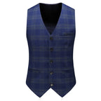Men's Slim Fit Double Button High Quality Business Men's Customized Solid Color Checker Set
