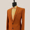 Men's Slim Fit Korean Version Fashionable and Elegant Orange Suit Formal Professional Suit