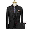 Men's Slim Fit Single Breasted Wedding Set 3-piece Casual Business Dress