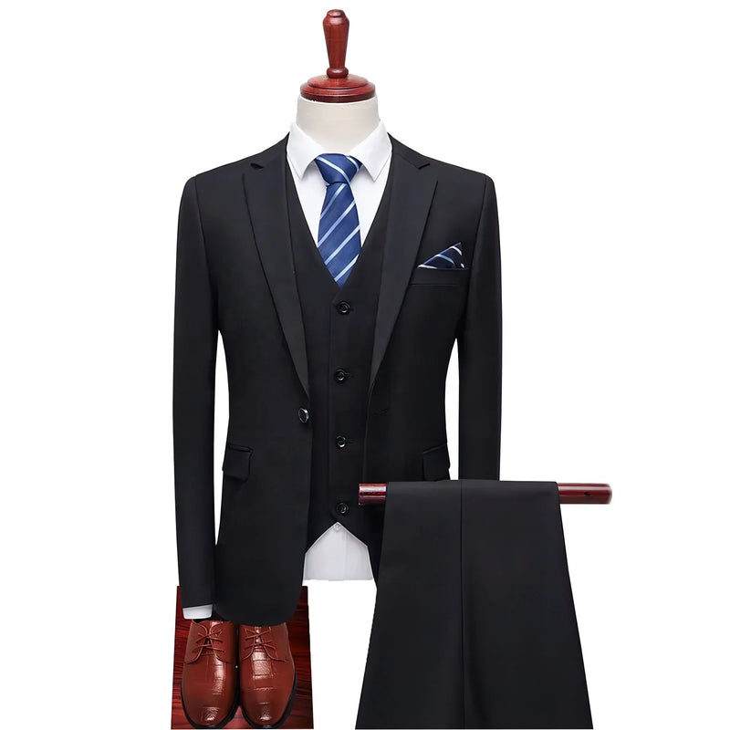 Men's Suit Slim Fitting Elegant and Atmospheric Groom's Dress Tuxedo Wedding Dress