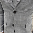 Men's Suit Vest Pants Boutique Fashion Classic Plaid Men's Office Suit Groom's Wedding Dress