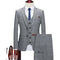 Men's Suit Vest Pants Boutique Fashion Classic Plaid Men's Office Suit Groom's Wedding Dress