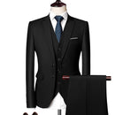Men's Temperament Three Piece Suit Formal Dress Office Business Wedding Slim Fit Casual Suit
