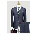 Men's Three Piece Suit Autumn Professional Formal Suit Plaid Bridegroom's Wedding Dress Business Customized Suit