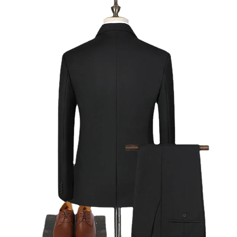 Men's Three Piece Suit Jacket Vest Pants Extra Large Customized Business Office Set