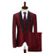 Men's Wedding Dress Fashion Slim Fit Solid Color Business Set Large Jacket+Pants+Vest
