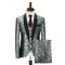 Men's Wedding Dress Fashion Slim Fit Solid Color Business Set Large Jacket+Pants+Vest