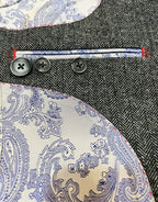 Men's Business Slim Fit Formal Suit with Two Buttons British Groom's Suit Set
