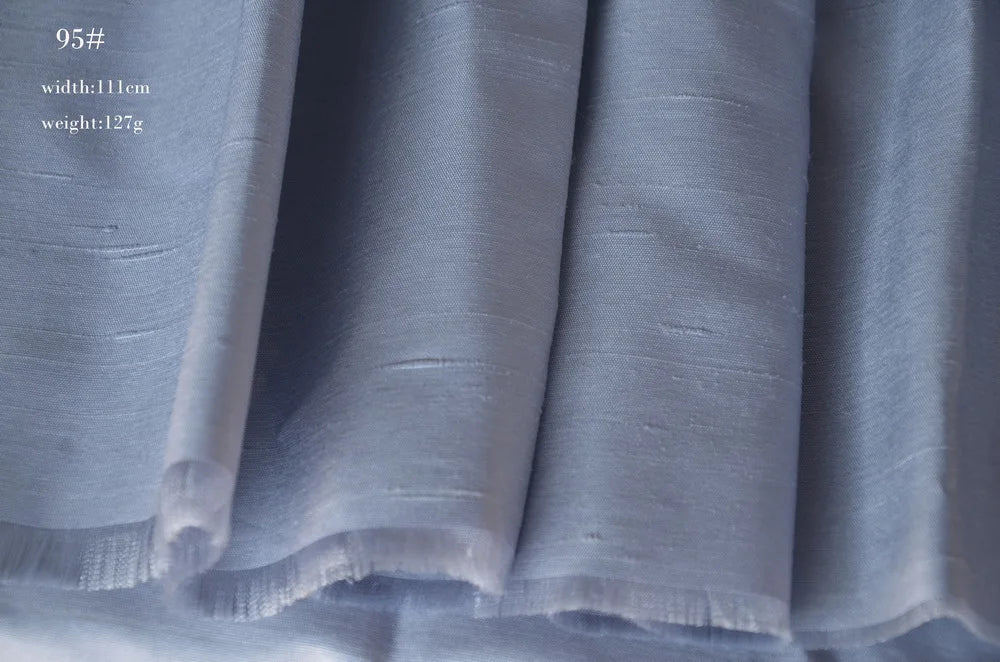 Multicolor Silk Blue Type Color Thai Dupion Silk Thai Raw Silk Double Palace Fabric Mulberry Silk Cloth Straight Skeleton Silk