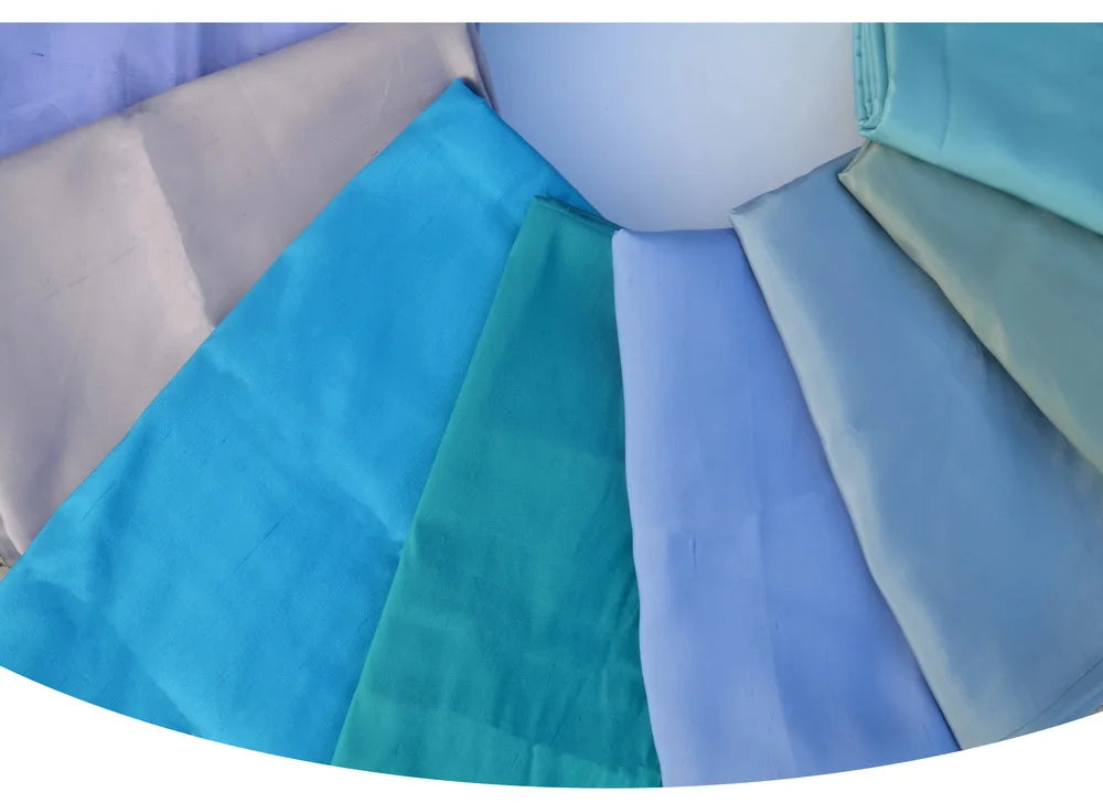 Multicolor Silk Blue Type Color Thai Dupion Silk Thai Raw Silk Double Palace Fabric Mulberry Silk Cloth Straight Skeleton Silk