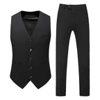 New Light Luxury Fashion Men's Wedding Groom Set Business 3-piece Set New Formal Korean Slim Fit Set Tailcoat Men's Set