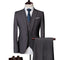 New Men's Casual Slim Fit One Button Solid Color Business Wedding Dress 3 Piece Set Suit Coat Pants Tank Top