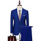 New Men's Casual Slim Fit One Button Solid Color Business Wedding Dress 3 Piece Set Suit Coat Pants Tank Top