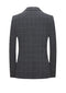 New Men's Fashion Set Formal Occasion Korean Checkered Single Button Suit Set