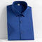 New Men's Short Sleeved Shirt Business Solid Color Men's Half Sleeved Inch Shirt Slim Fitting and Non Ironing Trend