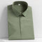 New Men's Short Sleeved Shirt Business Solid Color Men's Half Sleeved Inch Shirt Slim Fitting and Non Ironing Trend