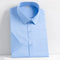 New Men's Short Sleeved Shirt Business Solid Color Men's Half Sleeved Inch Shirt Slim Fitting and Non Ironing Trend