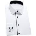 New Men's Solid Color Long Sleeved Shirt Business Casual Large Professional Shirt