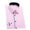 New Men's Solid Color Long Sleeved Shirt Business Casual Large Professional Shirt