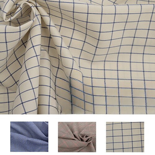 New Product Worsted Autumn and Winter Plaid Beautiful Slave Men's and Women's Clothing Set Fashion Blended Wool Suit Fabric