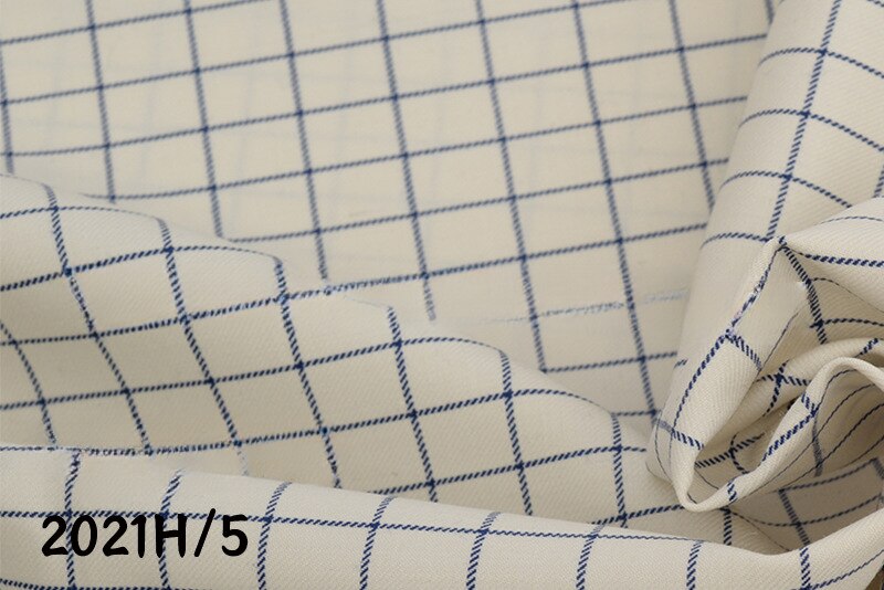 New Product Worsted Autumn and Winter Plaid Beautiful Slave Men's and Women's Clothing Set Fashion Blended Wool Suit Fabric