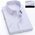 New Shirt Men's Business Professional Dress Summer Men's Casual Wrinkle Resistant and Ironless Short Sleeve Shirt Men