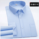New Summer Business Professional Workwear White Solid Men's Stripe Plus Size Customized Long Sleeve Shirt