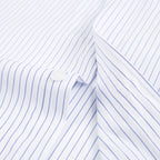 New Summer Business Professional Workwear White Solid Men's Stripe Plus Size Customized Long Sleeve Shirt