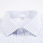 New Summer Business Professional Workwear White Solid Men's Stripe Plus Size Customized Long Sleeve Shirt