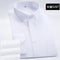 New Summer Business Professional Workwear White Solid Men's Stripe Plus Size Customized Long Sleeve Shirt