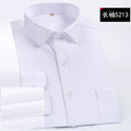 New Summer Business Professional Workwear White Solid Men's Stripe Plus Size Customized Long Sleeve Shirt