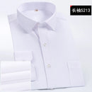 New Summer Business Professional Workwear White Solid Men's Stripe Plus Size Customized Long Sleeve Shirt
