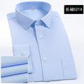 New Summer Business Professional Workwear White Solid Men's Stripe Plus Size Customized Long Sleeve Shirt