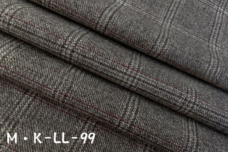 New Woolen Textile Fabric Autumn and Winter Full Wool Plaid Double-sided Cashmere Men's and Women's Clothing Set Wool