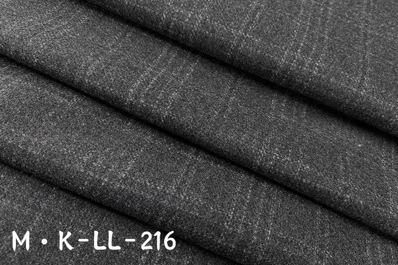 New Woolen Textile Fabric Autumn and Winter Full Wool Plaid Double-sided Cashmere Men's and Women's Clothing Set Wool