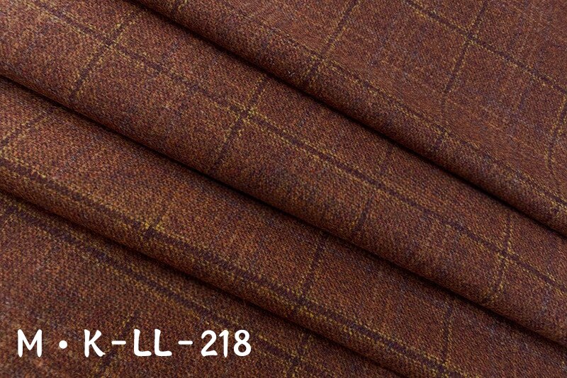 New Woolen Textile Fabric Autumn and Winter Full Wool Plaid Double-sided Cashmere Men's and Women's Clothing Set Wool