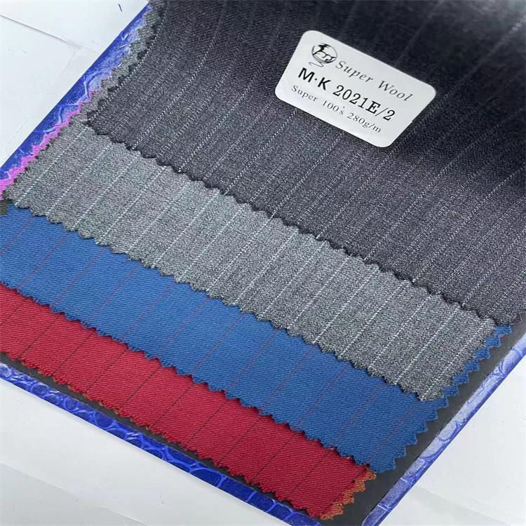 New Worsted Autumn and Winter Striped Wool Suit Fabric, Seasonal Men's and Women's Suit Fabric