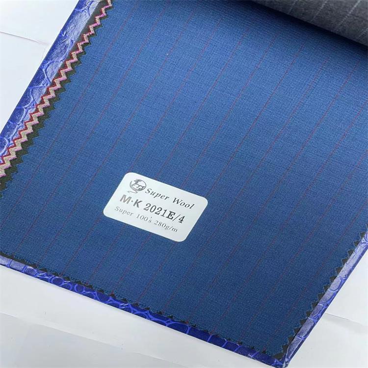 New Worsted Autumn and Winter Striped Wool Suit Fabric, Seasonal Men's and Women's Suit Fabric