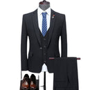 Groom Wedding Dress Set/Men's Casual Business Three Piece Jacket Coat Pants Suit Pants Set