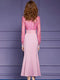 Pink Lace Suit Dress for Women's Spring New Light Cooked High Waisted Elegant Fishtail Skirt