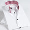 Professional Work Clothes Korean Double Collar Shirt Short Sleeve Men's Slim Business Casual Personality Men's Shirt