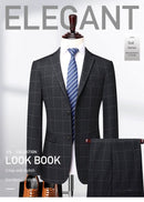 Suit Business Men's Korean Slim Formal Dress Professional Wedding Men's Dress Set