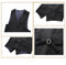 Men's Wedding Dress Fashion Slim Fit Solid Color Business Office Set Large Suit Pants Tank Top